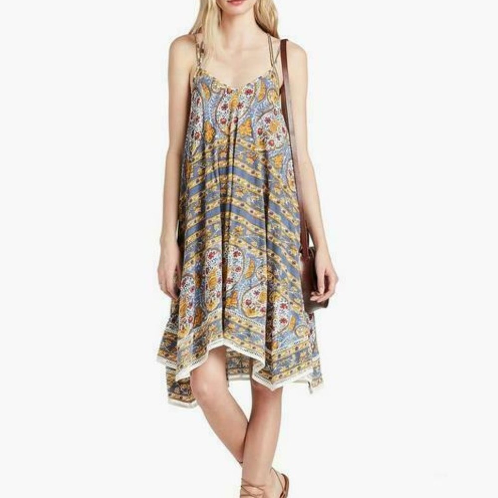 Womens Lucky Brand Paisley Print Dress Size XL